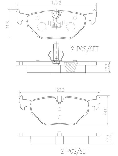 Balatas Traseras / Bmw 325i Base 2001 A 2006 Cermica Foto 2