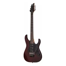 Guitarra Eléctrica Schecter Banshee-6 Fr Sgr De Tilo Walnut Satin Con Diapasón De Palo De Rosa