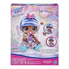 Boneca Baby Alive Glo Pixies Gigi Glimer Roxo Hasbro