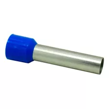 Kit 100 Pçs Terminal Tubular Ilhós 16mm Longo Azul P Isolado