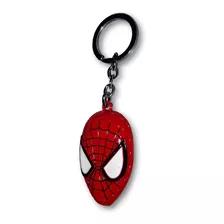Llavero Metal Mascara Spiderman Hombre Araña Color Rojo