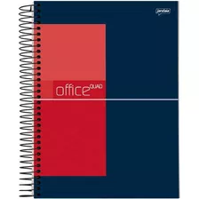 Caderno Quadriculado 1x1 Capa Dura 96 Folhas Universitário Cor Preto / Vermelho