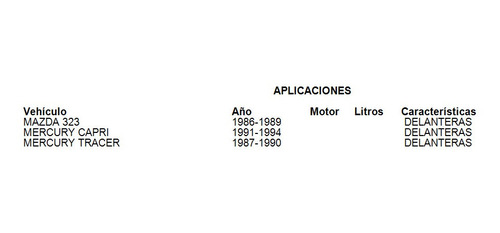 Balatas Delanteras Grc 323 1987 Mazda Foto 3