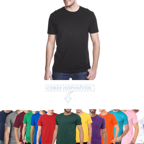 Camiseta Masculina 100% Algodão Básica Camisa Atacado 30.1 