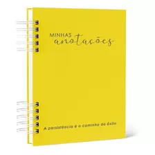 Caderno De Anotacoes 200 Paginas Colors | Amarelo Grafite
