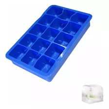 Cubetera De Silicona Mediana Ionify Para 15 Cubos De Hielo Color Azul