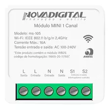 Interruptor Inteligente Relé Wifi Novadigital 1 Canal 16a Diy Alexa Google Tuya