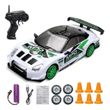 Carro Radiocontrol Remoto 1/24 Nissan Gtr Juguete Racing Rc Color Blanco Personaje Gtr W-1b