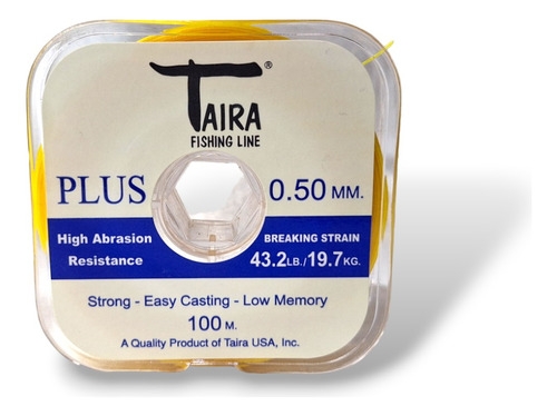 Tanza Nylon Taira Plus 0,25mm 5 Kg / 11 Lbs 100mts 