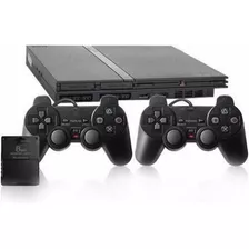 Vídeo Game Super Ps2 Playstation 2 Slim Completo +34 Brindes