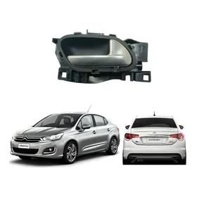 Maçaneta Interna Porta Direita Peugeot 308 408 C4 Lounge Prateado Dianteira/traseira