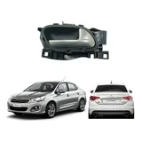 Maçaneta Interna Porta Direita Peugeot 308 408 C4 Lounge Prateado Dianteira/traseira Thumb 1