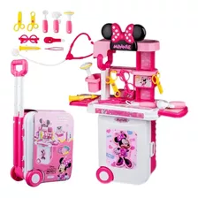 Maleta De Viagem Minnie Médico 3 Em 1 Multikids - Br1296