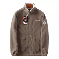 Chaqueta De Lana Polar Gruesa De Doble Cara Para Hombre