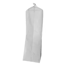 Capa Para Vestido De Noiva Longo Com Ziper 180 Cm Tnt Branco