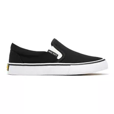 Tênis Sem Cadarço Mad Rats Slip On Preto Branco Original Nfe