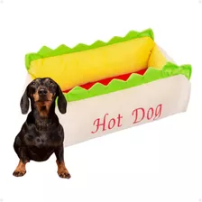 Cama Pet Caminha Hot Dog Pelúcia Salsicha Luxo Impermeável 
