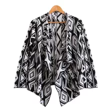 Cardigan Kimono Boho Hippie Lã Sintética