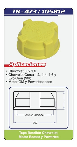 Foto de Tapa Radiador Titan Tb473 Gm Corsa Luv