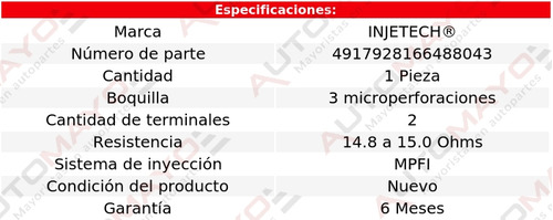 Un Inyector Combustible Injetech Derby L4 1.8l 1995-2009 Foto 3