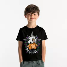 Camiseta Anime Pokemon Cubone Camisa Infantil 100% Algodão