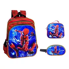 Kit Mochila Escolar Infantil 3 Itens 3d Alto Relevo 