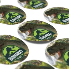 100 Adesivos Personalizados Dinossauros Lembrancinha 5x5