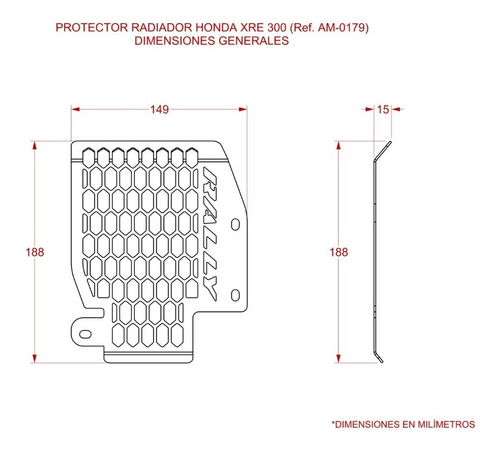 Protector Radiador Honda Xre 300 Abs Rally Foto 5