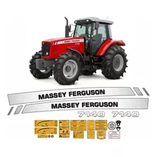 Kit De Adesivo Trator Massey Ferguson 7140 Completo Cor Adesivo Trator Mf 7140