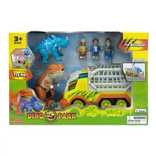 Parque De Dinosaurios Playset Bilingüe Con Luz Y Sonido 6pzs Color Verde