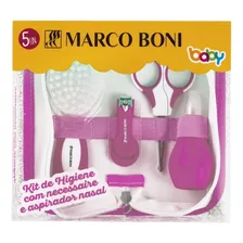 Kit Higiene Cuidados Para O Bebê Necessaire Rosa Marco Boni