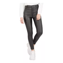 Pantalon Engomado Negro Tiro Alto Mujer Chupin Elastizado 02