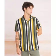 Camisa M/c Hombre Seven Verde En Viscosa 45011836-60465