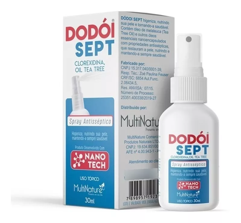 Spray Para Corpo Multinature Dermocosmético Dodoí Sept - Antisséptico 30ml En Frasco