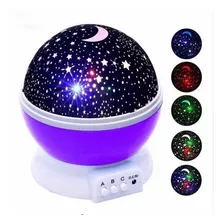 Lámpara Proyector Estrellas Noche Niños Luz Usb O Pilas Mora Color De La Estructura Violeta
