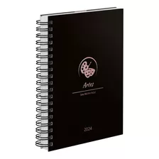 Agenda Personalizada Diária Profissões Preto Rose Gold