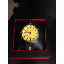 Reloj Ferrari Negro Con Amarillo