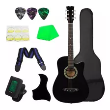 Guitarra Acustica Curva Kit Paquete Con Accesorios Zurdos