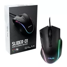 Mouse Gamer Galax Slider-01 Rgb Preto 7200dpi 8 Botões Usb