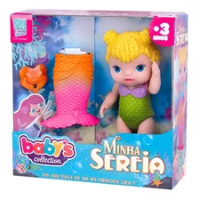 Boneca Bebê Babys Collection Com Cauda De Sereia Super Toys