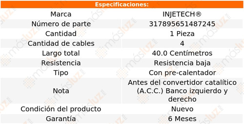 1- Sensor Oxgeno Acc Tacoma 4.0l V6 2009/2011 Injetech Foto 2