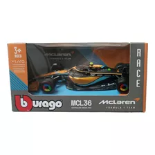 Formula 1, Mclaren Mcl36 #4, Burago, 12cm De Largo.