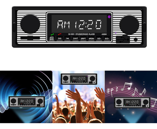 1 Din Car Mp3 Radio Player Receptor Stereo Audio Fm W / Aux Foto 7