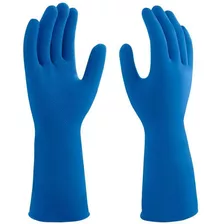 Luva Latex Antiderrapante Azul Tam P (10 Pares) Mucambo