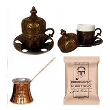 Set Turco Tazas Cafetera Café Piezas Auténticas