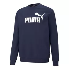 Sudadera Puma Ess Big Logo Crew Tr Marino Para Hombre