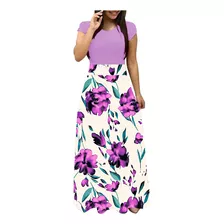 Vestidos Largos Y Coloridos Con Estampado Floral Teñido Anud