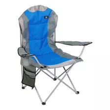 Silla Camping Negro/azul Acolchada Alpes Nueva