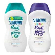 Kit Protetor Solar Sundown Fps50 + Kids Infantil Fps60 120ml