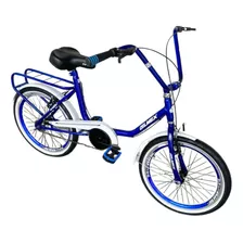 Bicicleta Aro 20 Tipo Monareta Antiga Retrô Aero + Capacete Cor Azul Tamanho Do Quadro Único